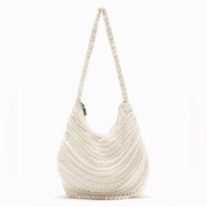 Zara beaded ivory bag